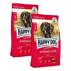 HAPPY DOG Supreme Andalucia Kiauliena 2x4 kg sausa maistas šunims