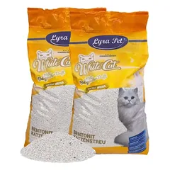 Lyra Pet® White Cat® bentonito grumstelinis kraikas katėms, 2 x 15 L — 3 nuotrauka