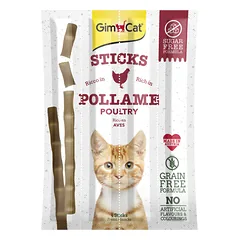 GimCat Sticks begrūdės lazdelės, su paukštiena (4 vnt)