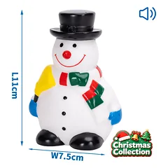 Nobleza žaislas šuniui, vinilinis sniego senis su garsiniu elementu, xmas, 11x7,5cm — 4 nuotrauka