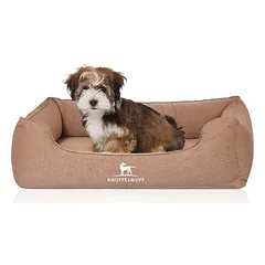 Knuffelwuff ortopedinis guolis šunims Leano iš velūro su rankų darbo audinio išvaizda, Mažiems 5–10 kg — 3 nuotrauka