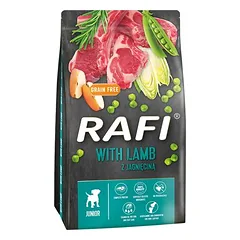 Rafi Junior su ėriena, sausas maistas šuniukams
