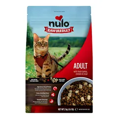 Nulo Raw Medley sausas maistas katėms, su vištiena, kalakutiena, upėtakiu,  2kg