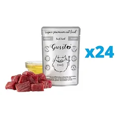 GUSSTO Cat Fresh Lamb drėgnas ėrienos ėdalas katėms 24x85 g