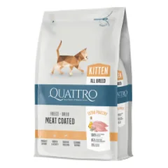 Quattro Kitten sausas pašaras su paukštiena kačiukams
