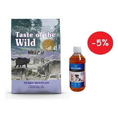 Taste of the Wild Sierra Mountain 2kg + LAB V Lašišų aliejus šunims ir katėms 250ml