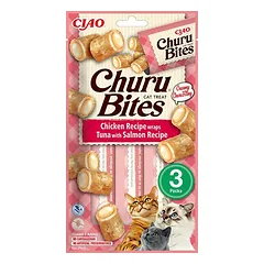 Churu Bites skanėstas katėms su tunu ir lašiša, suktinukai, 3 vnt.