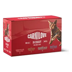 CARNILOVE Cat Pouch Gravy Multipack 12x85 g rinkinys filetu padaže suaugusiems katėms