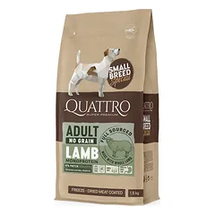 QUATTRO SB sausas maistas mažų veislių šunims su ėriena, 1.5kg