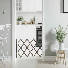 Šunų varteliai Relaxdays 10045283.0, ištraukiami, Rudi, 17–96 × 48,5–60 cm — 2 nuotrauka