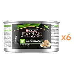 PURINA PRO PLAN Veterinary Diets Canine HA Hypoallergenic 6x195g jautrumui ir maisto netoleravimui, drėgnas maistas suaugusiems šunims ir šuniukams