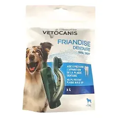 Vetocanis Tartar control skanėstai vidutinio dydžio šunims, apnašų šalinimui, 110 g