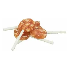 TRIXIE Denta Fun vištienos ir sūrio lazdelė – 10 cm dantų kramtukas, 20 g (pakuotė 50)