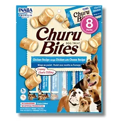 Churu Dog Bites Chicken Cheese pagalvėlės formos skystas skanėstas šunims su vištiena ir sūriu