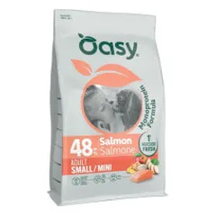 Oasy Monoprotein Adult Small/Mini sausas pašaras su lašiša mažų veislių šunims - Pet24