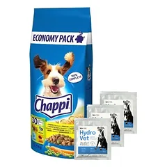 CHAPPI 13,5 kg - sausas maistas šunims su paukštiena ir daržovėmis + Hydro-Vet Dog - dietinis pašarų mišinys šunims, skatinantis atsigavimą po operacijos 3x22 g