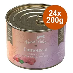 Terra Felis Famousse drėgnas maistas katėms, ekonominė pakuotė 24 x 200 g