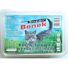 SUPER BENEK Greitai auganti žolė katėms 150g plastmasinėje dėžutėje