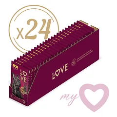 Pilnavertis konservuotas pašaras suaugusiems šunims su vištiena MY LOVE 100g x 24 — 4 nuotrauka