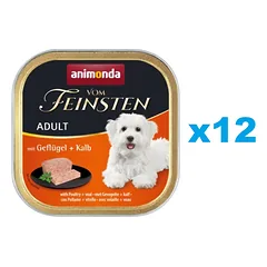 ANIMONDA Vom Feinsten Paukštiena ir veršiena 12x150 g