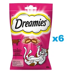 DREAMIES 6x60 g skanėstas katėms su gardžia jautiena