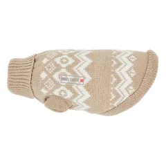 Wolters Norweger Pullover taupe/weiß