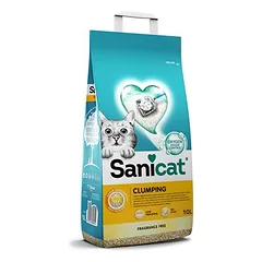Sanicat gumulėlius sudarantis kraikas katėms be kvapiųjų medžiagų, Ekonominė pakuotė: 2 x 10 l — 2 nuotrauka