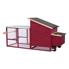 TIAKI medinė vištidė su ratukais, L 236,6 x B 78 x H 114,4 cm (2 pakuotės*) — 5 nuotrauka