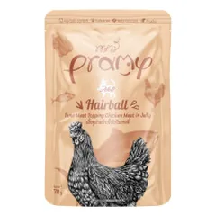 Pramy Hairball konservai su tunu ir vištiena drebučiuose katėms