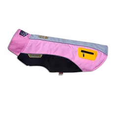 Flamingo TOUCHDOG vandeniui atsparus šunų paltas su teflonine danga, rožinis, S dydis, nugaros ilgis 30 cm