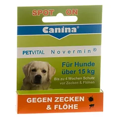 Canina Petvital Novermin lašai šunims virš 15kg 4ml nuotrauka