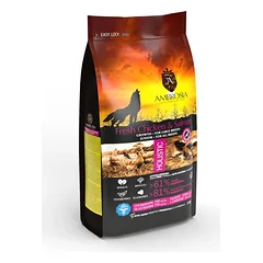 AMBROSIA Junior begrūdis su šviežia vištiena ir lašiša sausas maistas didelių veislių jauniems šuniukams, Fresh Chicken & Salmon 12 kg — 3 nuotrauka
