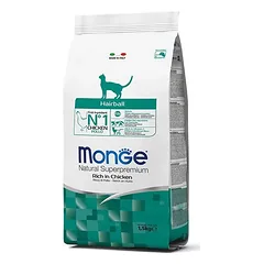 Monge Daily Line Hairball super premium pašaras suaugusioms katėms su vištiena 1,5kg