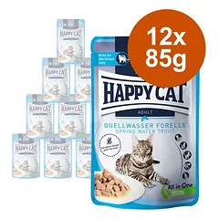 Happy Cat Pouch Meat in Sauce drėgnas maistas katėms 12 x 85 g