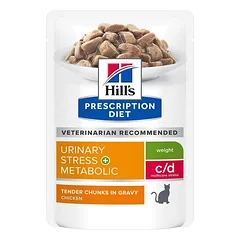 HILL'S PD Prescription Diet Feline c/d Urinary Stress + Metabolic Chicken 85g paketėlis photo