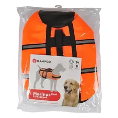 Flamingo plaukimo liemenė šunims, oranžinė, Dideliems 26–45 kg — 5 nuotrauka