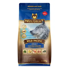 WOLFSBLUT Wild Pacific Adult sausas maistas suaugusiems šunims su įvairia žuvimi ir bulvėmis, 2 kg
