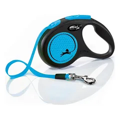 Flexi Neon S (tape) 5 m, blue - dog leash parduotuvėje kika.lt