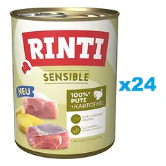 RINTI Sensible Kalakutiena su bulvėmis, 24 x 800 g