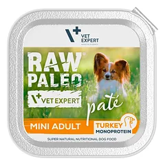Raw Paleo paštetas mažų veislių suaugusiems šunims su kalakutiena 24x150g
