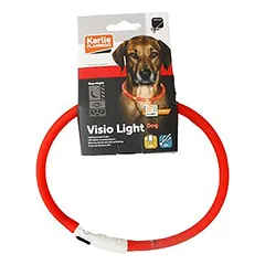 Flamingo VISIO LED antkaklis šunims, oranžinis, 70 cm