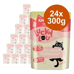 Lucky Lou Lifestage Kitten drėgnas maistas kačiukams, ekonominė pakuotė 24 x 300 g