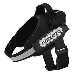 Nobleza petnešos šuniui L, juodos su atšvaitu, 68-88cm