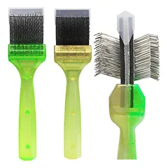 ActiVet Duo Plus šepetys SilCoater 2in1 - du minkšti šepetėliai viename, ilgiems, ploniems ir šilkiniams kailiams - mažas 4,5 cm
