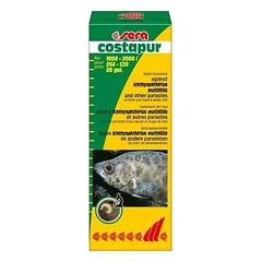 Sera Costapur F žuvų gydymo priemonė nuo baltųjų dėmelių ir odos parazitų, 100 ml