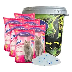 Lyra Pet® Lyra Power® Silica silikagelio kraikas katėms, 12 x 5 l + 2 pelytės — 2 nuotrauka