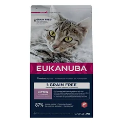Eukanuba Cat Kitten Grain Free Salmon begrūdiniai sausi maisto kačiukams, 2 kg