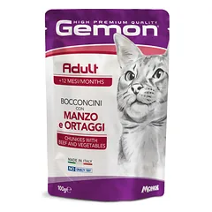 Gemon Adult konservuotas Konservuotas suaugusių kačių maistas (su jautiena ir daržovėmis) 100g
