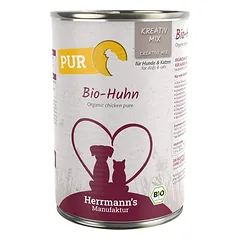 Herrmann´s Kreativ-Mix gryna mėsa / ekologiška gryna mėsa, drėgnas maistas katėms 6 x 400 g — 4 nuotrauka
