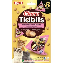 INABA Cat Churu Tidbits - tunas ir lašiša 8x12g 